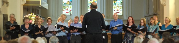 Image of Foxton Singers performing at Royston Parish Church in 2018.