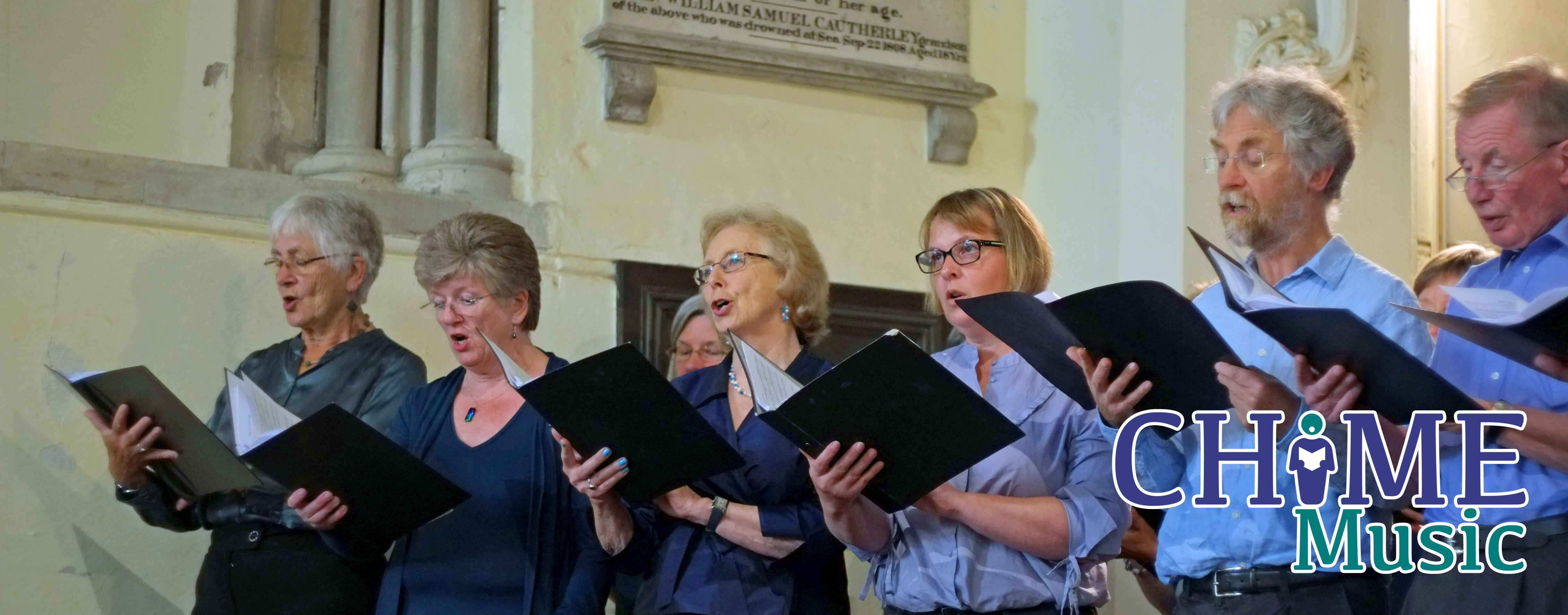 Image of Foxton Singers performing at Royston Parish Church in 2018. 