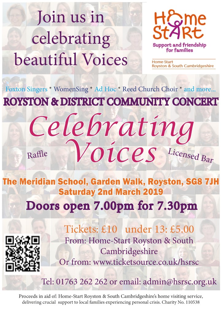 Poster for the 2019 Home-Start Concert.